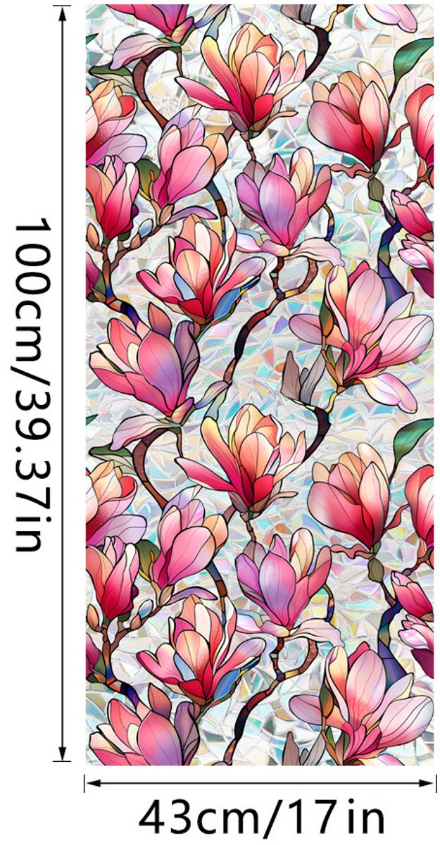 3D Regenboog Raamfolie- Anti-Inkijk - Isolerend & Zonwerend - 43x100cm – Statisch - Prisma Bejuweled EffectXCBL039