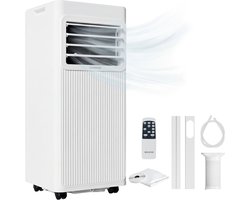 Auronic Mobiele Airco - 7.000 BTU - 3-in-1 - Airconditioning met 2 Raamafdichtingskits - Ventilator - Ontvochtiger - tot 20m² koelen - Wit
