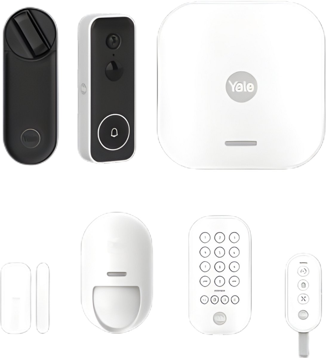 Yale - Linus L2 Smart Lock & Videodeurbel & Alarm starterskit - Zwart