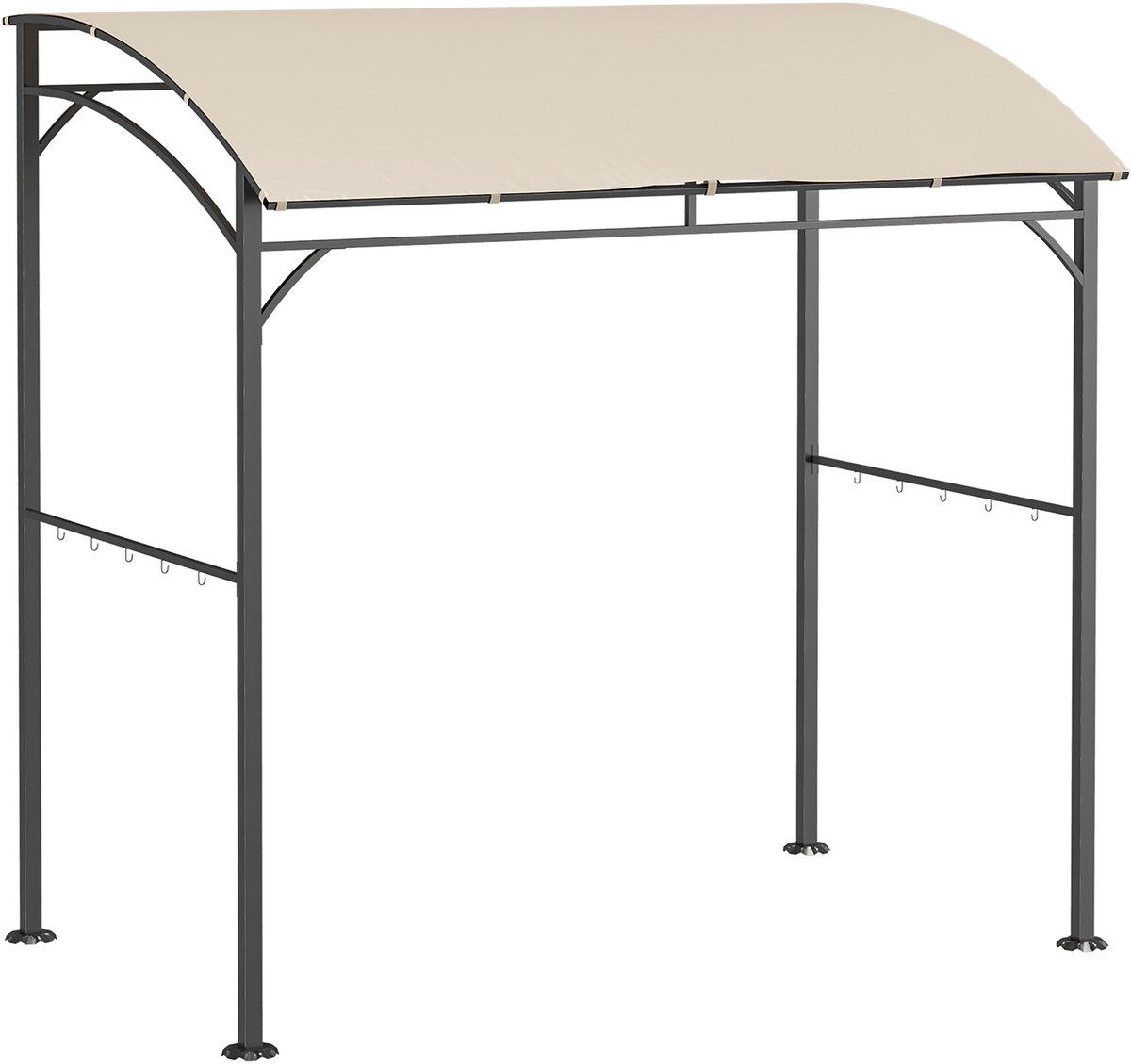 Beige BBQ Prieel-UV Bestendig-Meer Haken-Buiten BBQ 215x150cm