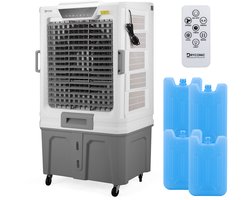 Dryconic Professionele Luchtkoeler 20.000 m³/u – Mobiele Air Cooler met 145L Watertank – Inclusief Afstandsbediening & 4 Koelelementen – Voor Werkplaats, Horeca, Magazijn & Evenementen – HydroCool System®