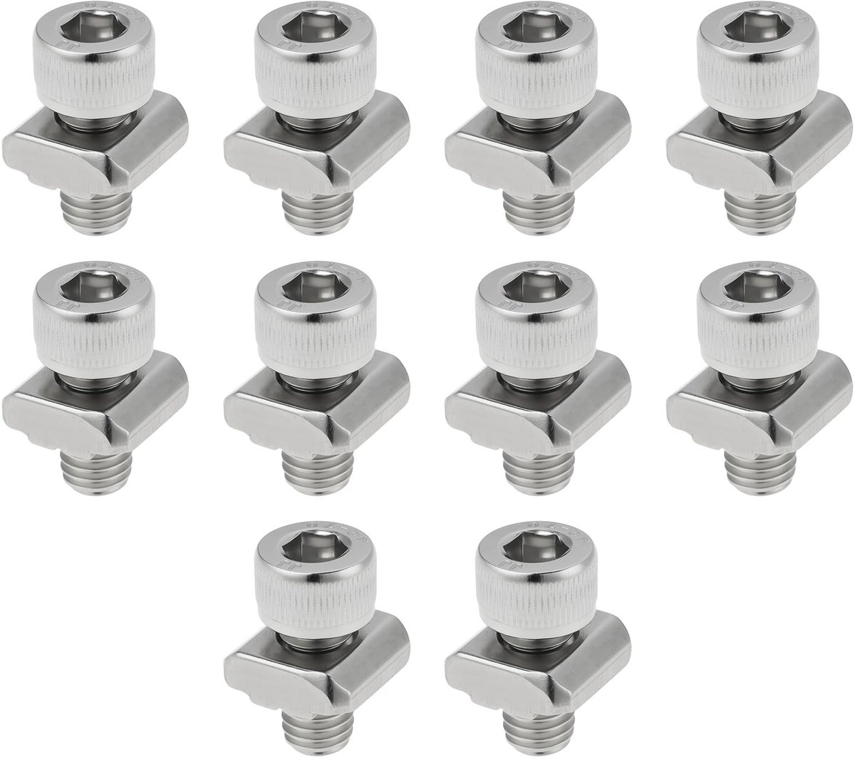 Dailygoods - 10 Stuks M8 T-Slot Moeren Roestvrij Staal
