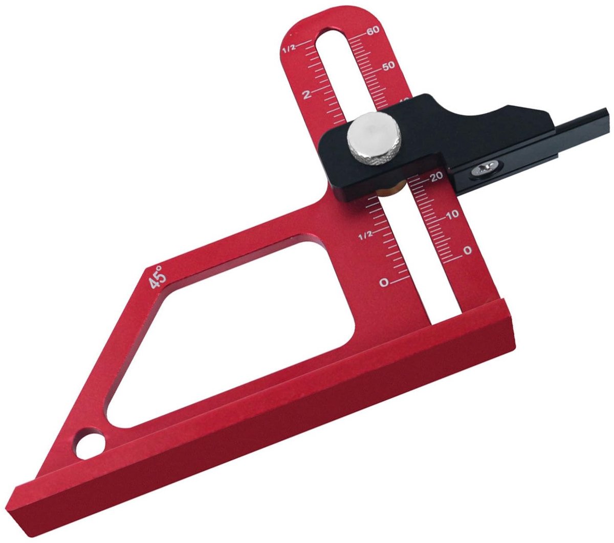 Dailygoods - Dailygoody - Tafelzaaghoogtemeter Aluminium - Dieptemeetinstrument - Verstelbaar en Gebruiksvriendelijk - Compact Formaat - Houtbewerking - Precisie v