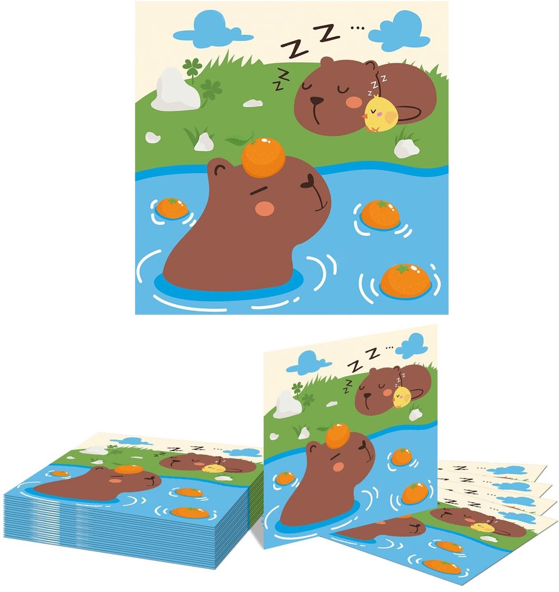 Dailygoods - Innovra - Dailygoods - 20 Stuks Dierentuin Vrienden Servetten voor Feestjes