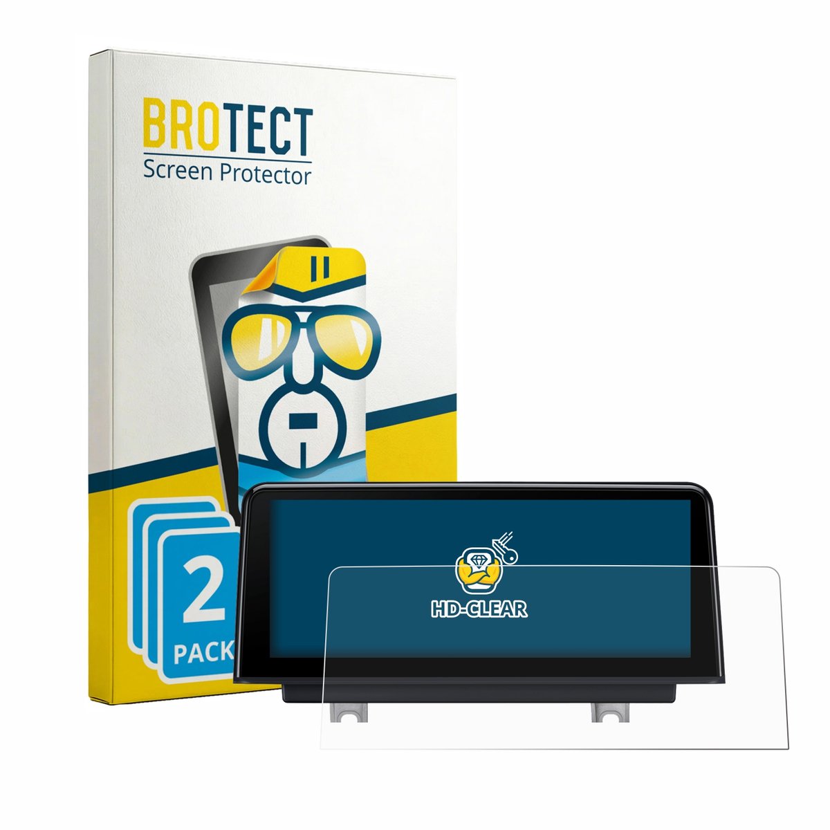 BROTECT - Screenprotector voor Xtrons QBBH14NBTH - Folie Beschermfolie transparant 2 Stuks