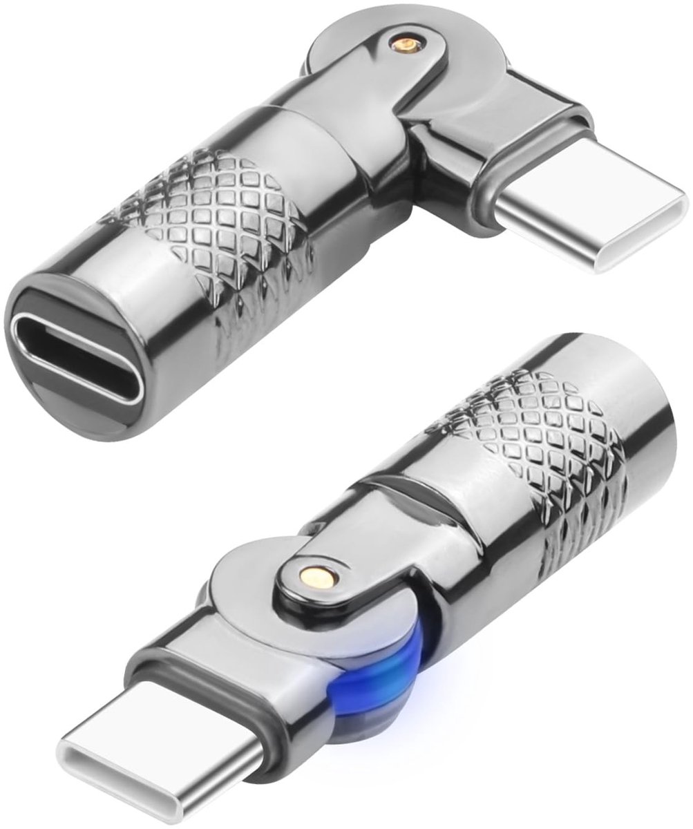 Dailygoods - Draaibare USB C Adapter 180° PD60W voor Snel Opladen