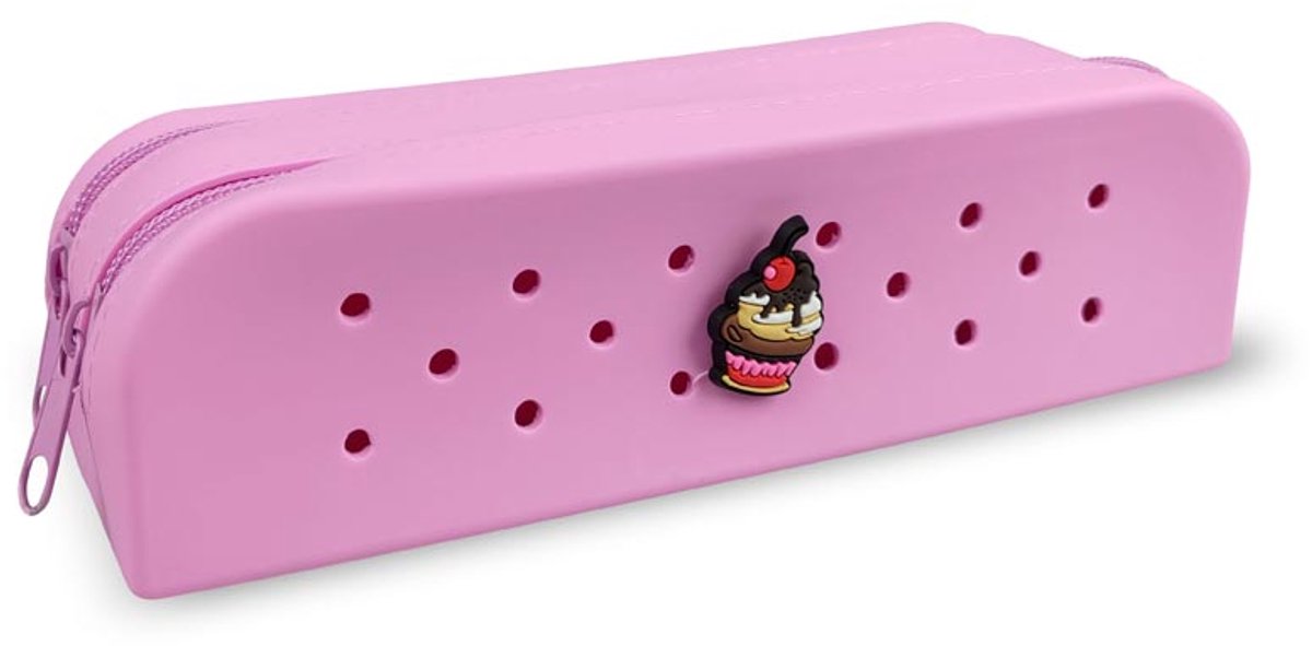 Gifty - Double Silicone Pencil Case Pink - UNI