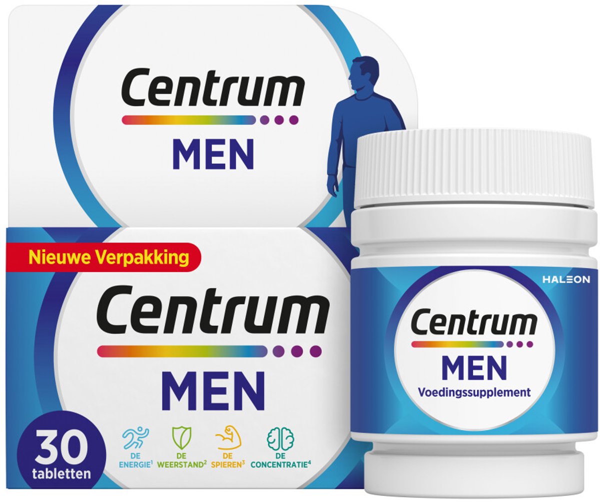 Centrum - Men Multivitaminen - 2 x 30 tabletten - Voordeelverpakking