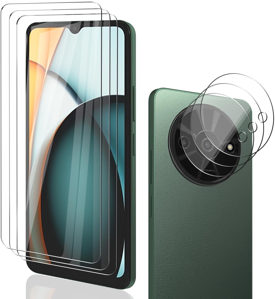Dailygoods - Dailygoody - Gehard glas - Beschermfolie - 9H hardheid - Displaybescherming - Camera bescherming - Geschikt voor Xiaomi Redmi A3 - 2 stuks