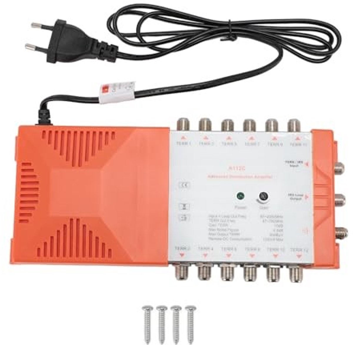 Dailygoods - Dailygoody - TV Antenne Versterker - Ultra Lage Ruis - Instelbare Gain - 12 Uitgangen - Sterke signaalversterking - Ideaal voor binnen en buiten - Per...