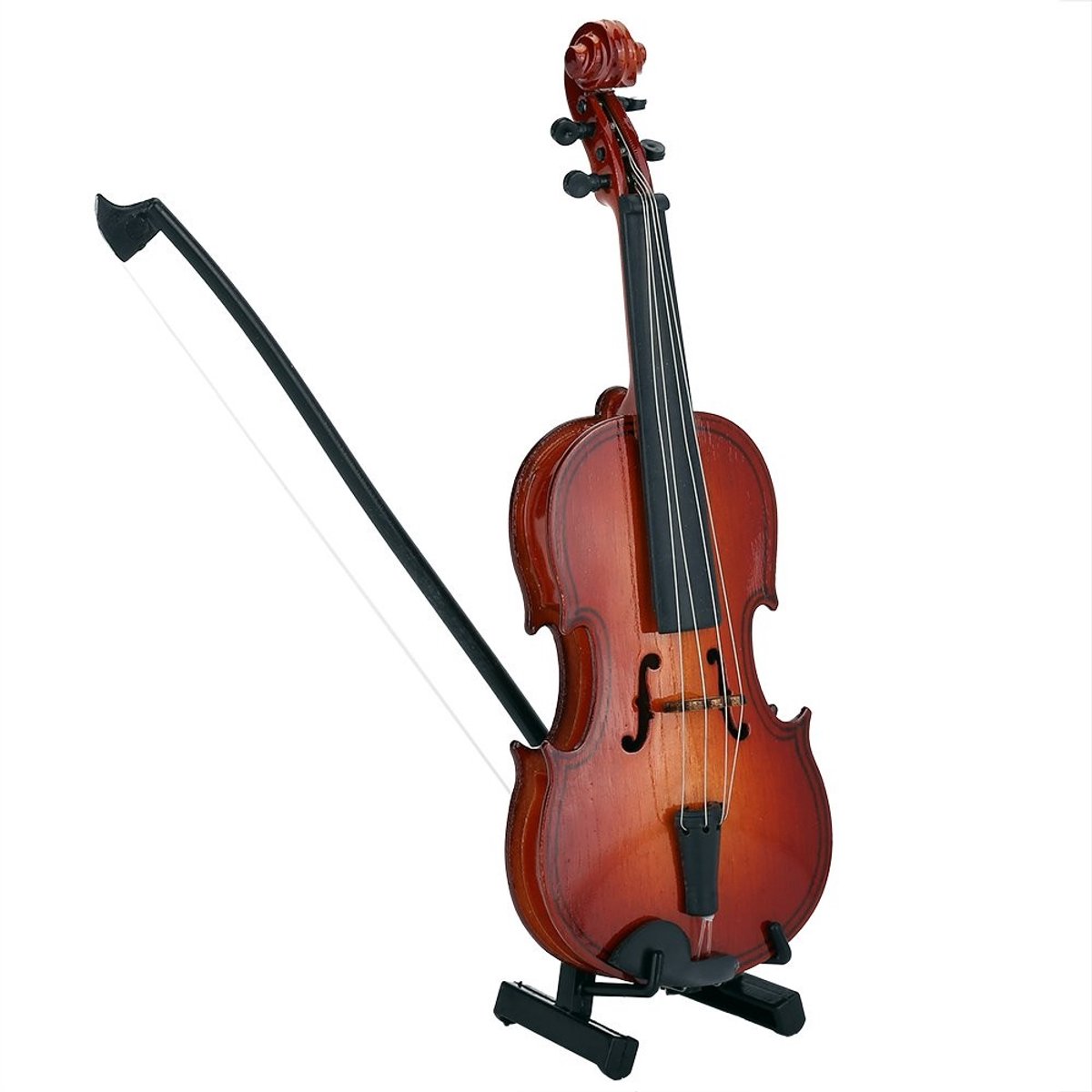 Dailygoods - Dailygoody - Tiny Viool Miniatuur Houten Model - Decoratieve Ornament - Simulatie Viool - 14 cm - Muzikaal Sieraad - Geschikt voor Elk Interieur - Hou