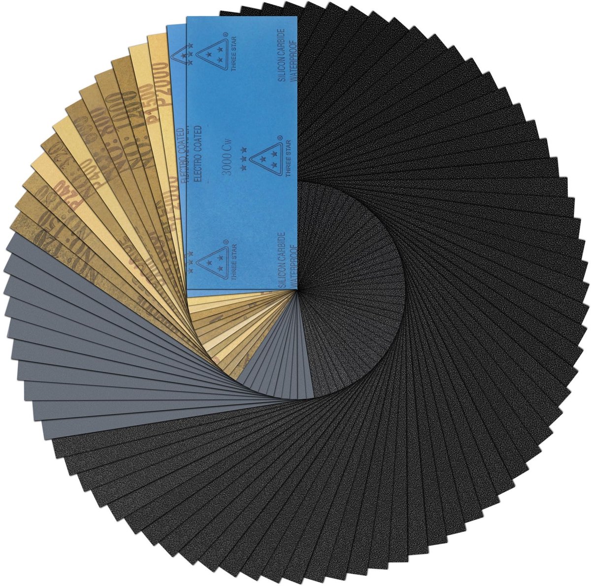 Dailygoods - Cosensi - Dailygoody - Sandpaper Set - Schuurpapier - Voor diverse toepassingen - 84 Stuks - Geschikt voor hout, metaal, verf - Ideaal voor schuren en afwerken