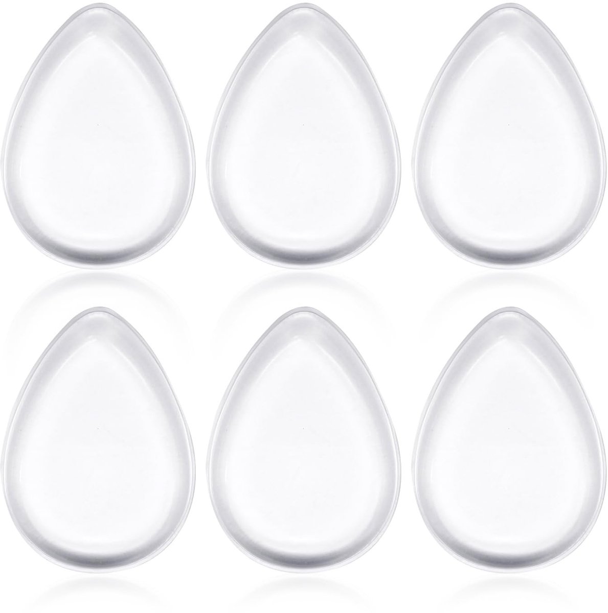 Dailygoods - Set van 6 Transparante Siliconen Make-Up Applicators
