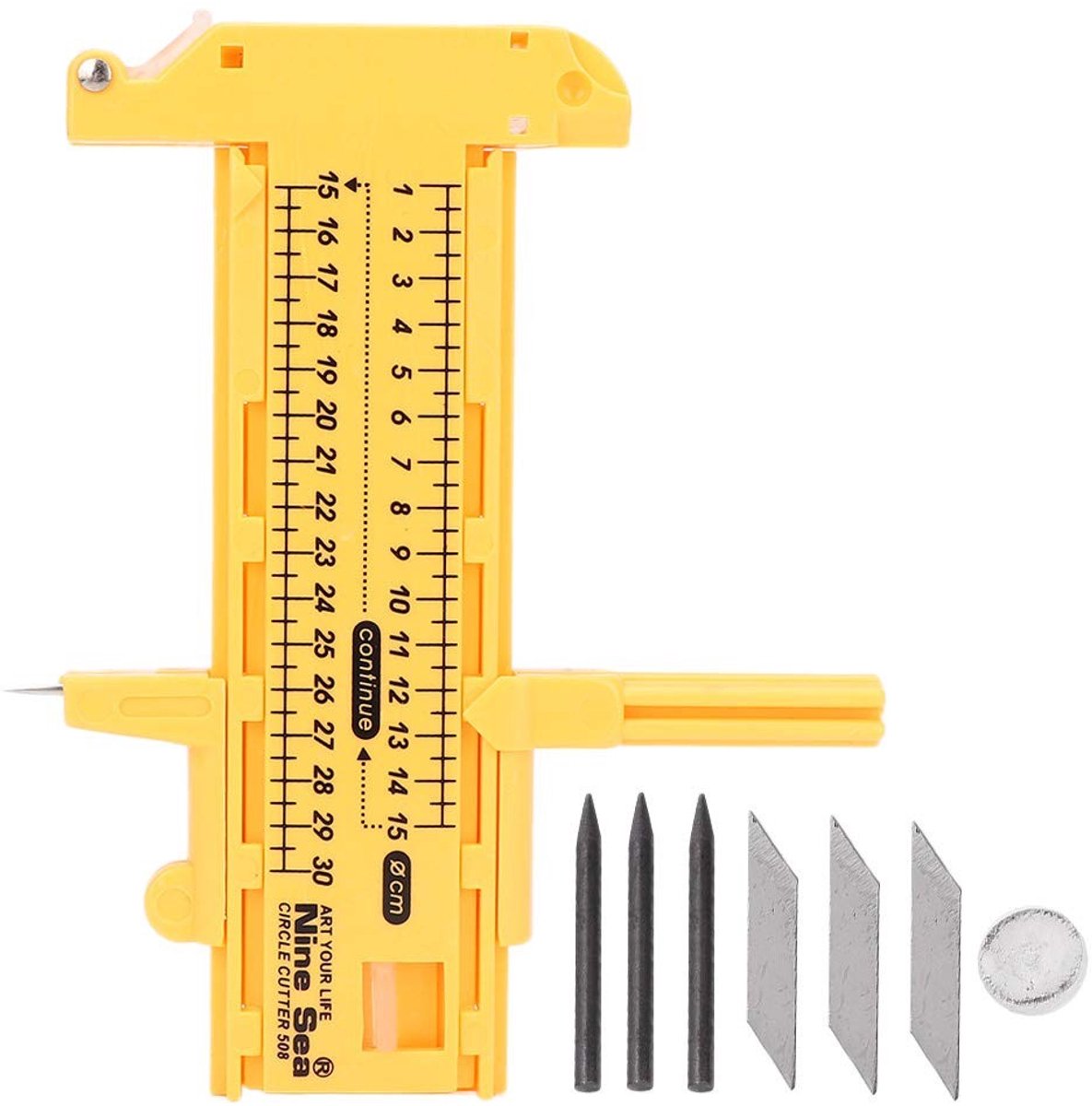 Dailygoods - Verstelbare Kompassen Cirkel Cutter voor Snijwerkzaamheden