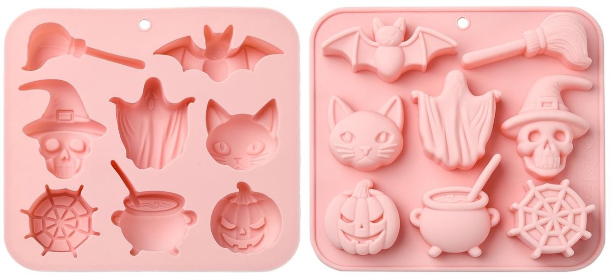 Dailygoods - Set van 2 Siliconen Mallen voor Halloween Snoep