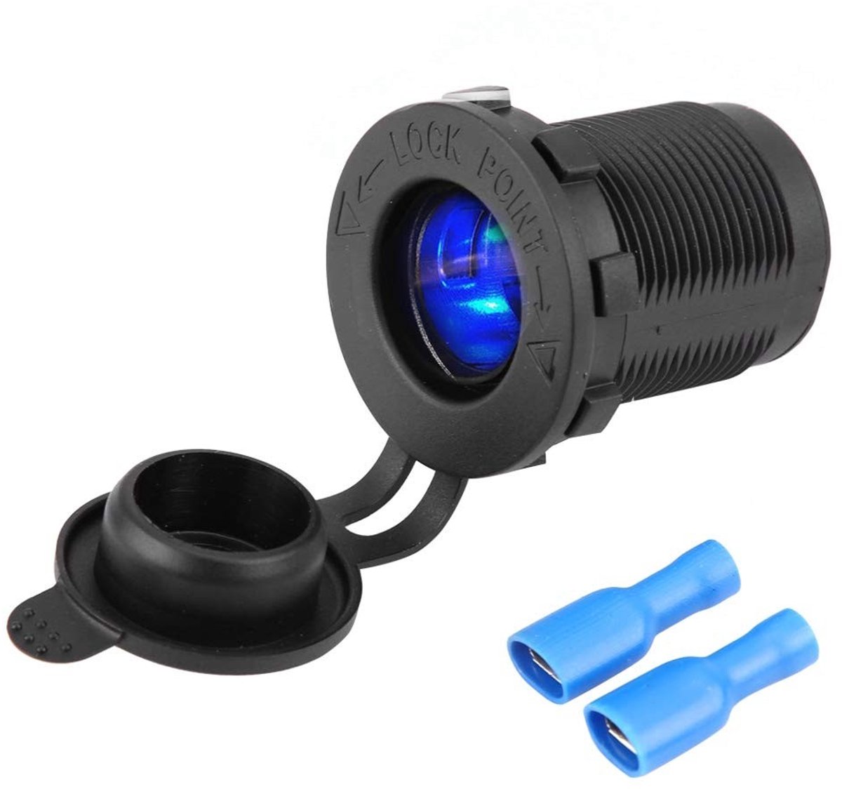 Dailygoods - Universeel 12V Sigarettenaansteker Stopcontact met Blauw LED-licht