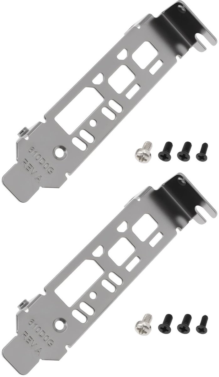 Dailygoods - 2x Laag Profiel Beugel voor Computer Grafische Kaart