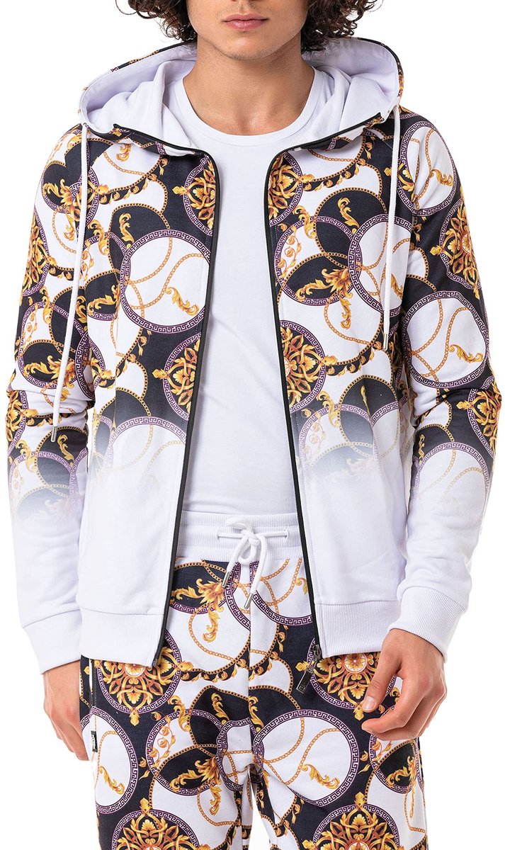 Dailygoods - Luxe Hoodie voor Heren met Capuchon, Wit, S