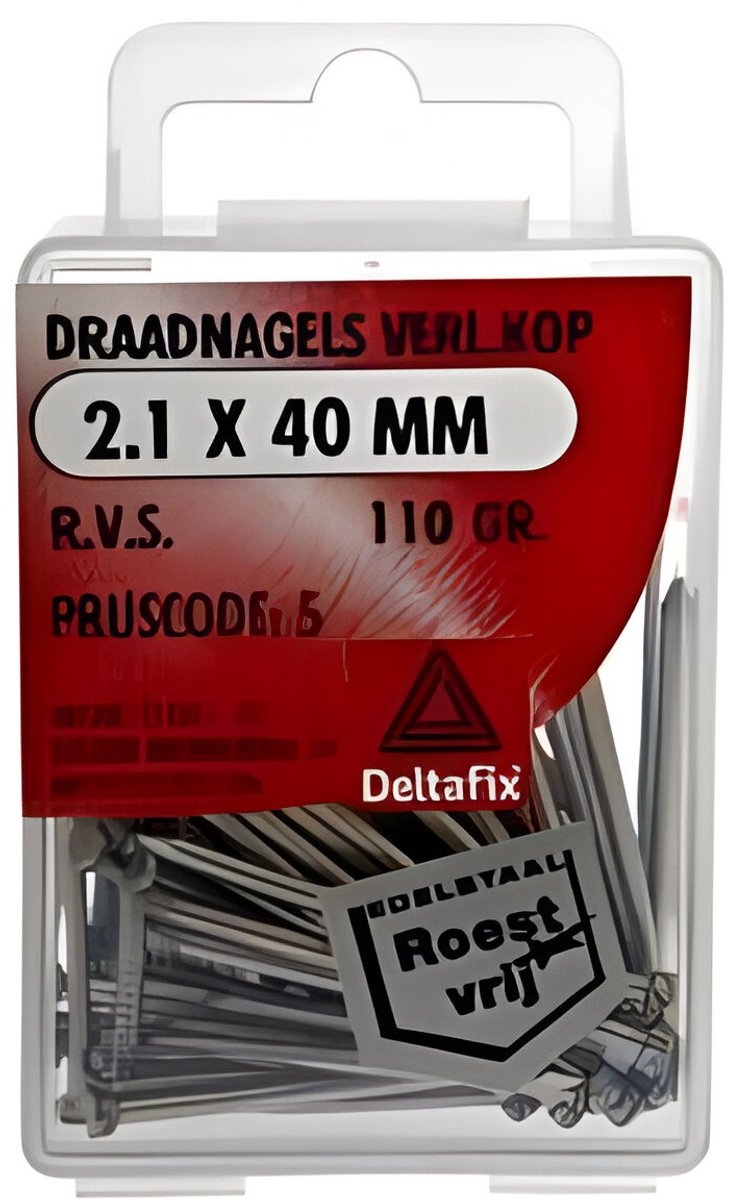 Draadnagels bolkop 2,1 x 40 mm rvs 110 gr