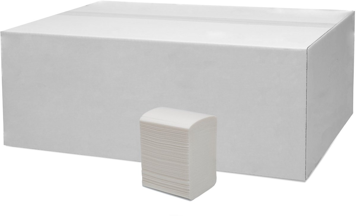 Toiletpapier bulkpack losse vellen T5 cellulose 20.5x10.4cm 2laags 9.000st 40x225 vel per doos (6151807648699)