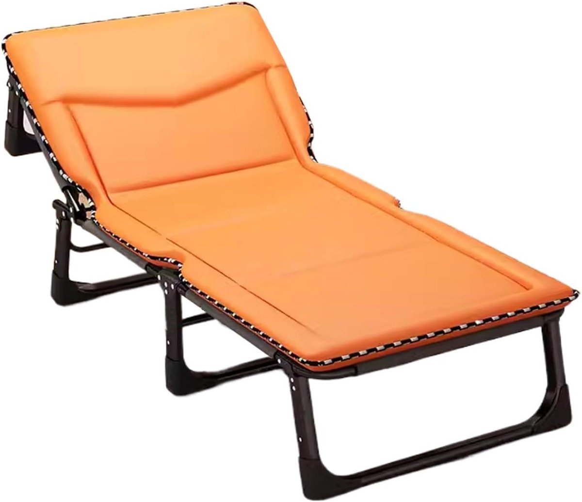Opklapbed met Matras - Vouwbed Logeerbed - Ruimte Besparen - Verstelbare Rugleuning - 192x70CM - Grijs