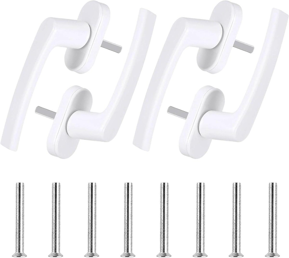 Raamgrendel Wit - Raamgreep Sluiting - Inbraakbeveiliging Ramen - Aluminiumlegering - 4 stuks - Wit