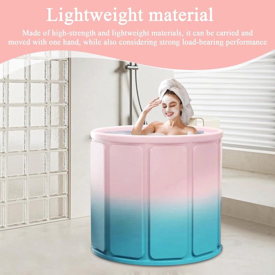 Vouwbad Volwassenen - Draagbaar Bad - Ontspannen Baden - Waterdicht Lekvrij - 70x70x65 cm - Gradient — afbeelding 3