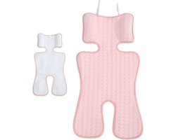 Kinderwagen Koelkussen - Auto Seat Koud Kussen - Comfortabel Zomer - Ademende 4-laags Structuur - 35 x 20 cm - Roze