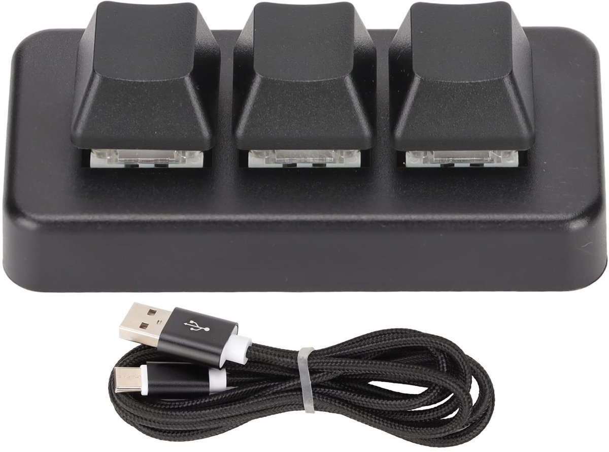Dailygoody - Programmeerbaar Toetsenbord - Ergonomisch Toetsenbord - RGB-achtergrondverlichting - Mini Gamingtoetsenbord - USB Macrotoetsenbord - Gesc.