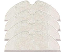 4-delige set vervangende mopdoeken, geschikt voor Dreame D9/D9 Pro/D9 Max/F9/F9 Pro/L10 Pro robotstofzuigers, wasbaar en herbruikbaar microvezelmop