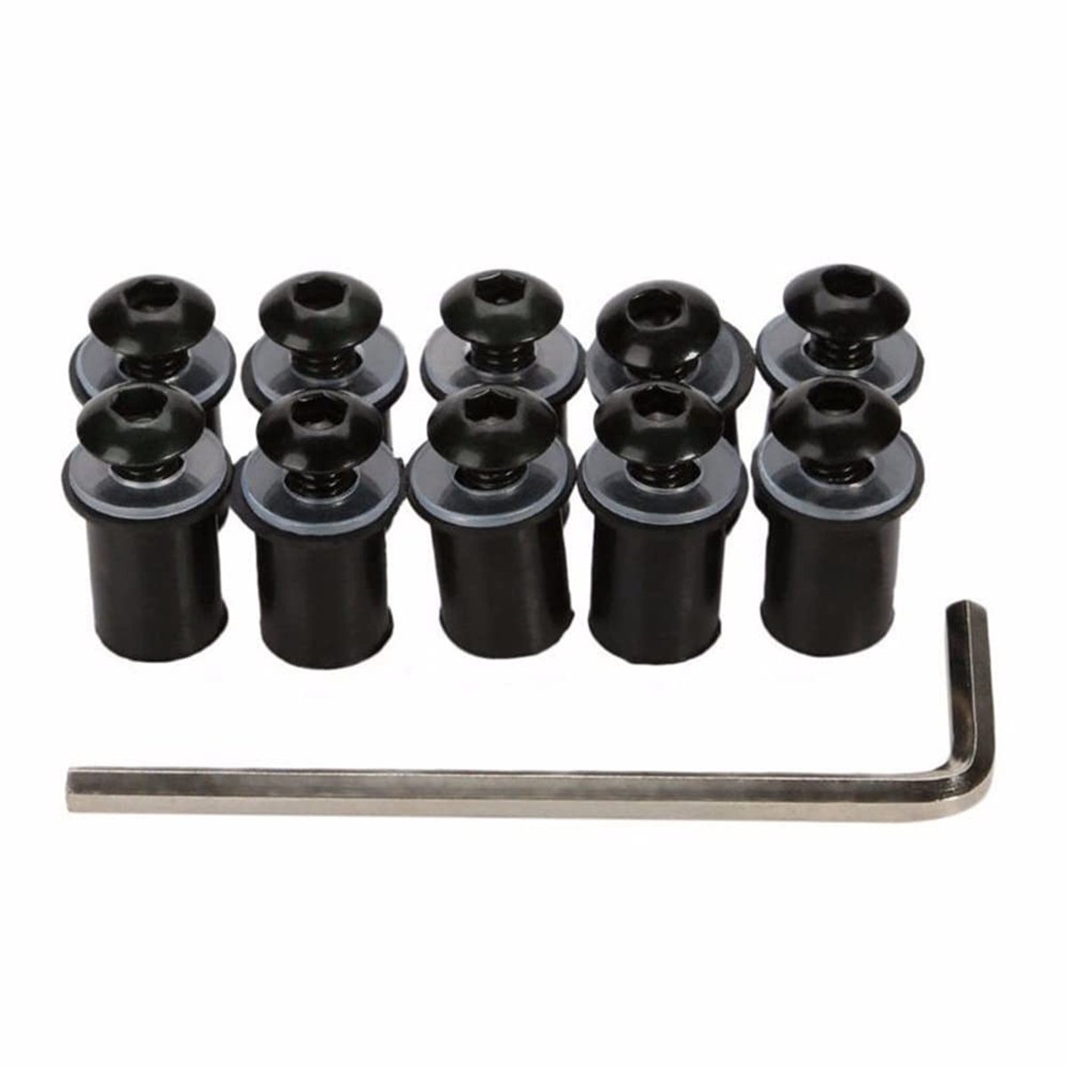Dailygoody - Motorfiets Brise Vis - Aluminium voorruit schroeven - Zwart - Geschikt voor DU-CATI en andere modellen - 18 x 9 mm