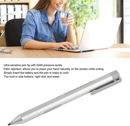 Dailygoody - Active Pen G3 - Digitale Stylus Pen - 2048 Niveaus Druk - Compatibel met X2 1013 G3 - Perfect voor Creatieve Professionals - Ideaal voor — afbeelding 3
