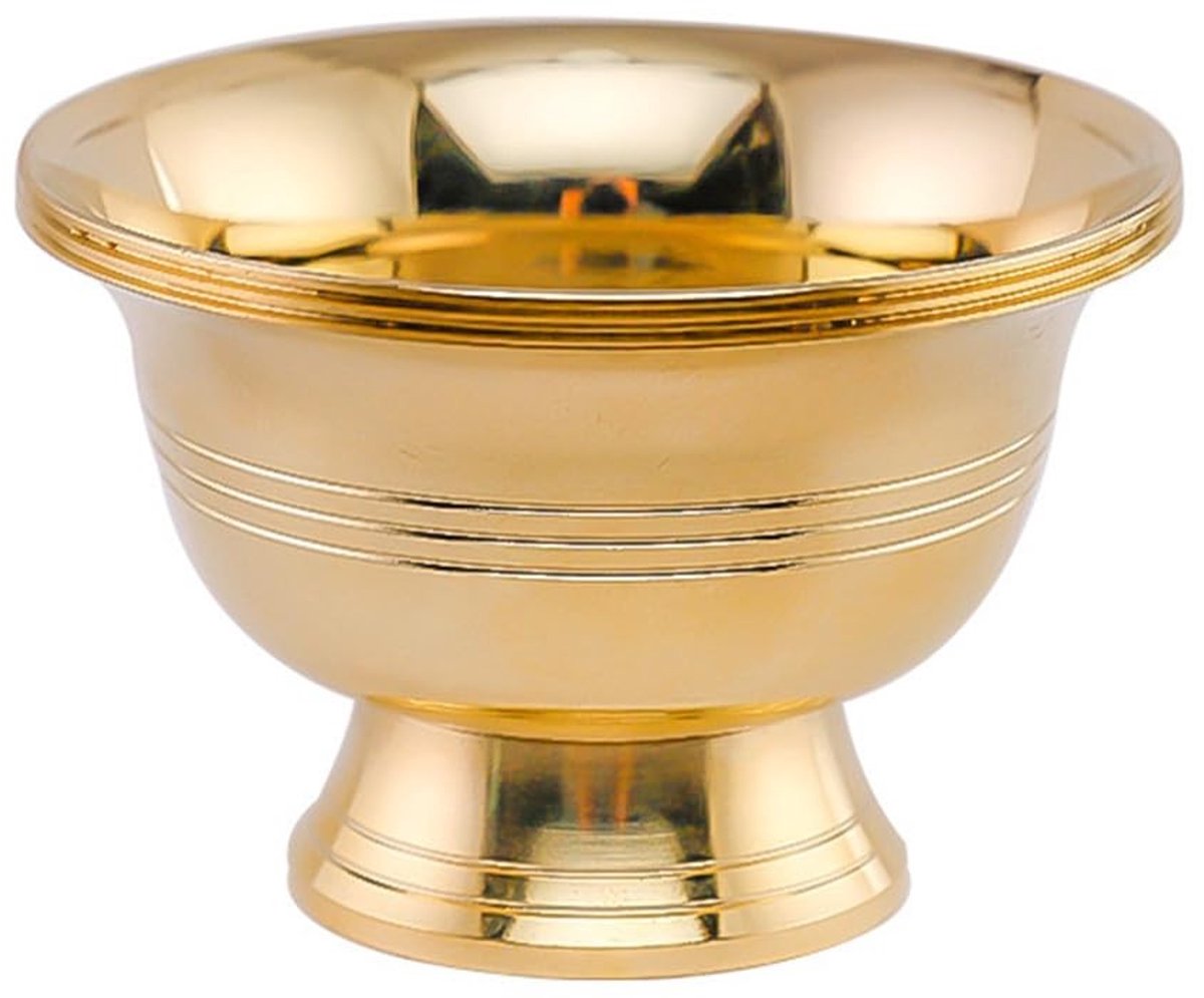 Dailygoody - Boterlamphouder - Tibetaanse ghee kandelaar - Goudkleurig - Boeddhistische waterbekerhouder - Decoratief en elegant - Geschikt voor tafel