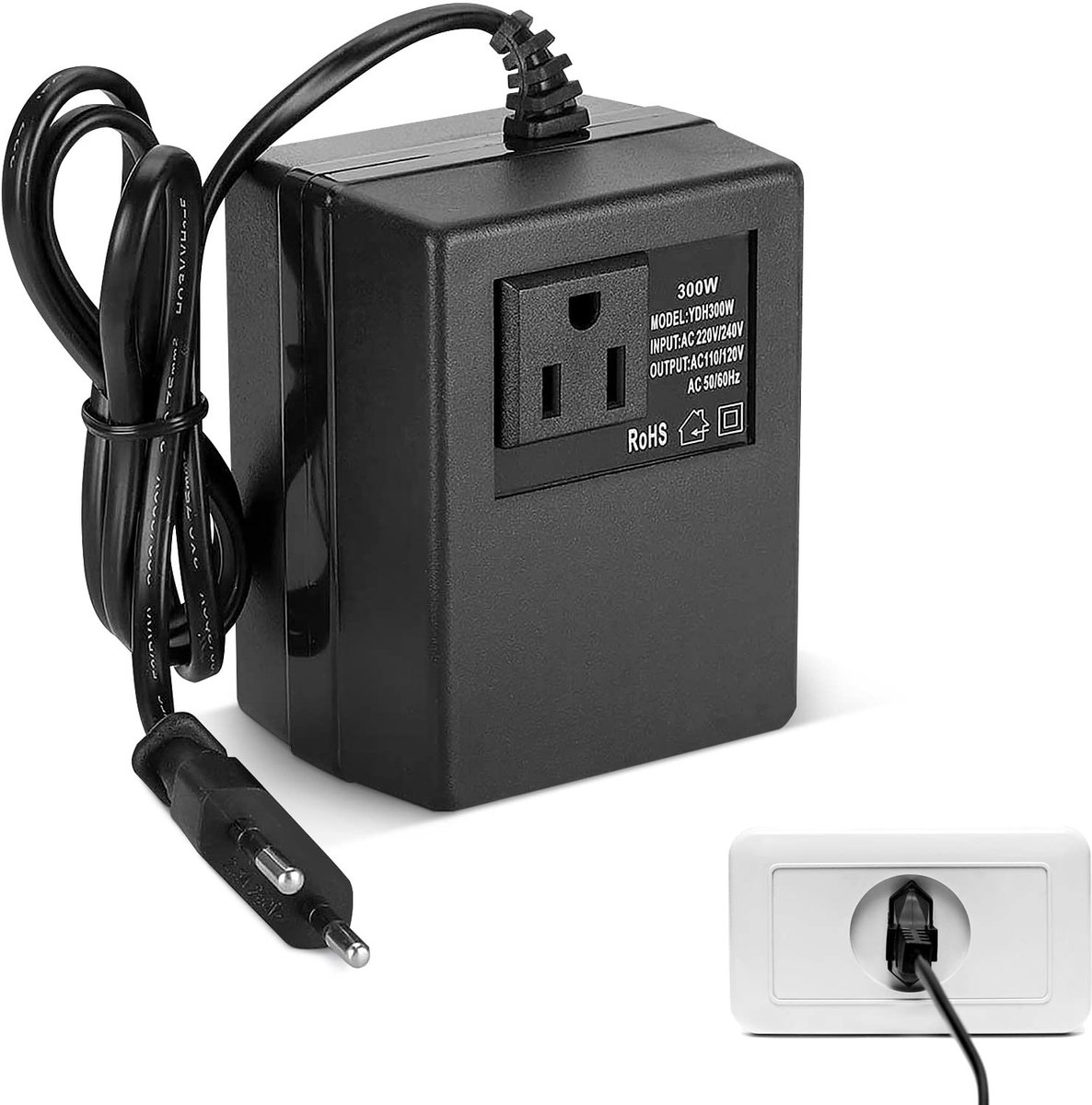 Dailygoody - Spanningstransformator - Step Down Power - Compact en lichtgewicht - 220V naar 110V - Hittebestendig en geïsoleerd - Geschikt voor divers...