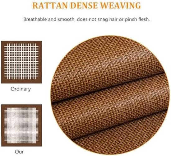 Opvouwbare Slaapmat - Bamboe Mat Rotan Mat - Kamperen en Thuis - Ademend en Koel - 120 x 195 cm — afbeelding 2
