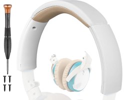Vervangende Hoofdband Pad Kit voor Bose SoundLink On-Ear Hoofdtelefoon, Comfortabele Hoofdband Kussen, Eenvoudige DIY Installatie - Wit en Beige