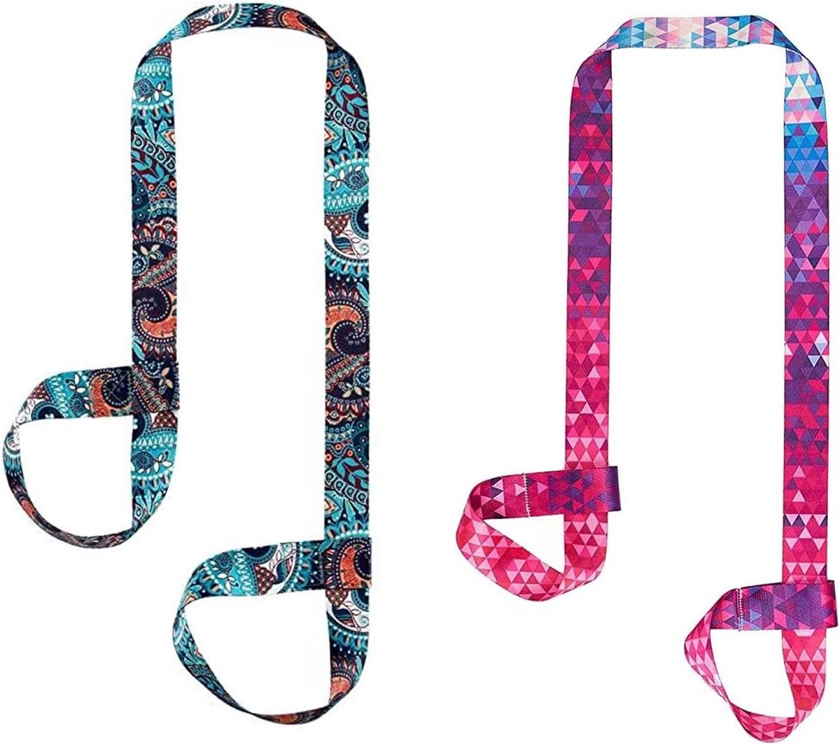 Verstelbare Draagriem voor Yoga Mat van Biologisch Katoen - Draagband voor Alle Maten Yoga Matten, Ideaal voor Thuis en Buiten, Inclusief Spanningsriem
