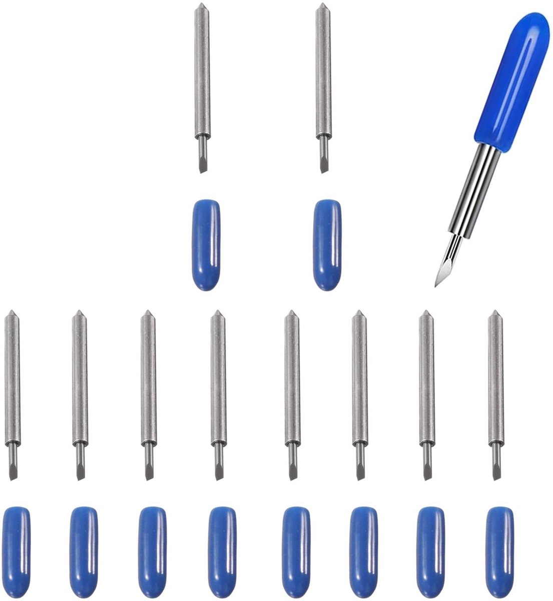 Dailygoody - Solidchoice - Dailygoody - Blade Vinyl Cutter - Snijbladen Vervanging - 60 Graden - Blauw - Geschikt voor Plotters - 10 Stuks