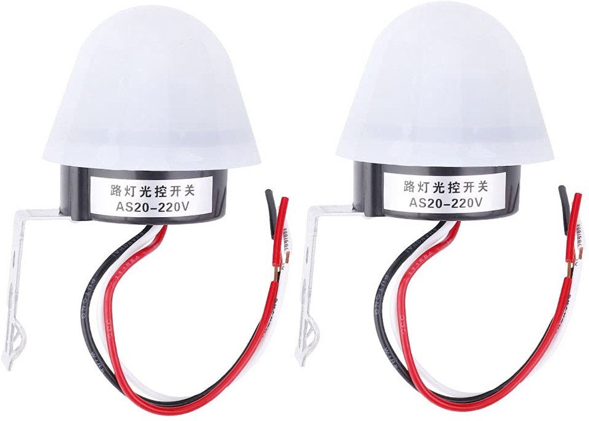 Dailygoody - Fotocel lichtsensorschakelaar - Automatische lichtschakelaar - 220V - Geschikt voor binnen en buiten - Eenvoudige installatie - Voor