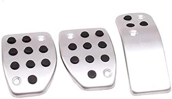 Pedaal Covers Set - Auto Pedaal - Verbeterde Grip - Antislip Ontwerp - 3 Stuks - Zilver — afbeelding 5