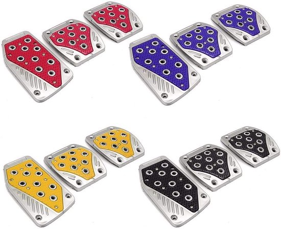 Auto Pedaal Covers - Voetpads Set - Veilig Rijden - Antislip Grip - 3 Stuks - Blauw — afbeelding 3