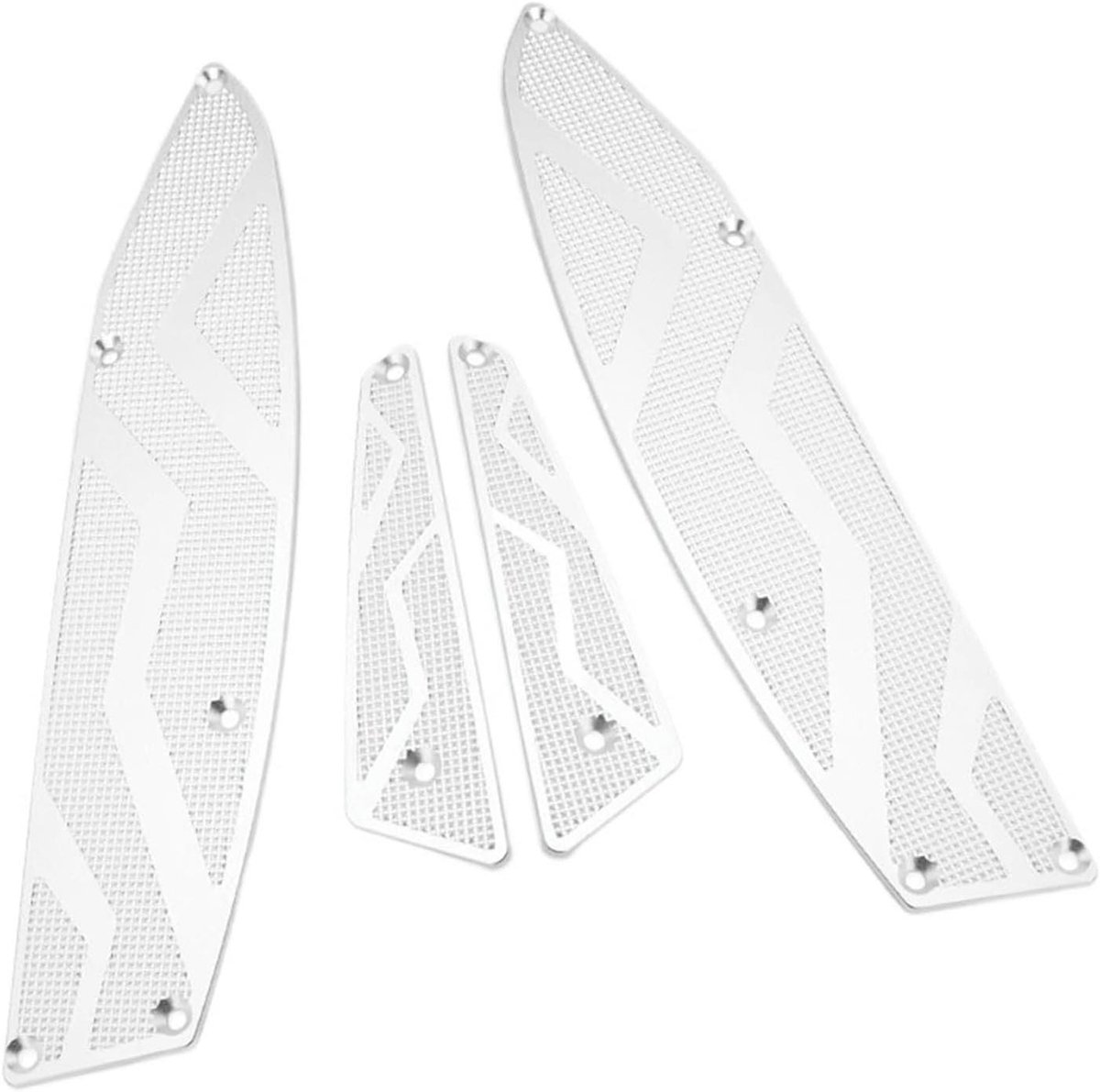 Motorfiets Voetsteunen - Stap Pads - Verbeterde Rijervaring - Antislip Ontwerp - 50 Gram - Zilver
