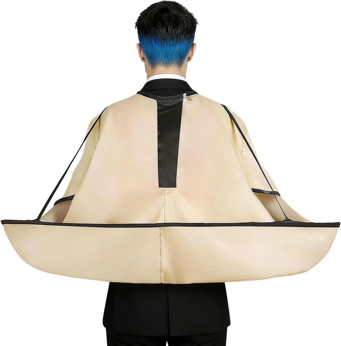 Kapperscape - Kappersschort - Haar Knippen - Waterdicht Polyester - 90 cm Diameter - Zwart