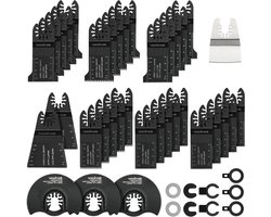 Kit de lames de scie Multitool de 45 pièces, accessoires universels pour outils oscillants, compatibles avec Dremel, Bosch, Makita et plus