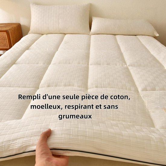 Opvouwbare Matras - Oprolbaar Bed - Comfortabel Slapen - Huidvriendelijke Stof - 90x190cm - Wit — afbeelding 4