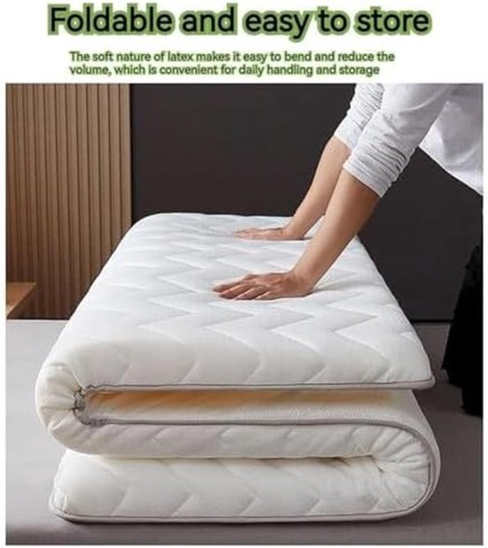 Tatami Matras - Opvouwbaar Futon - Extra Slaapplek - Huidvriendelijke Stof - 90x190cm - Natuurlijk — afbeelding 3