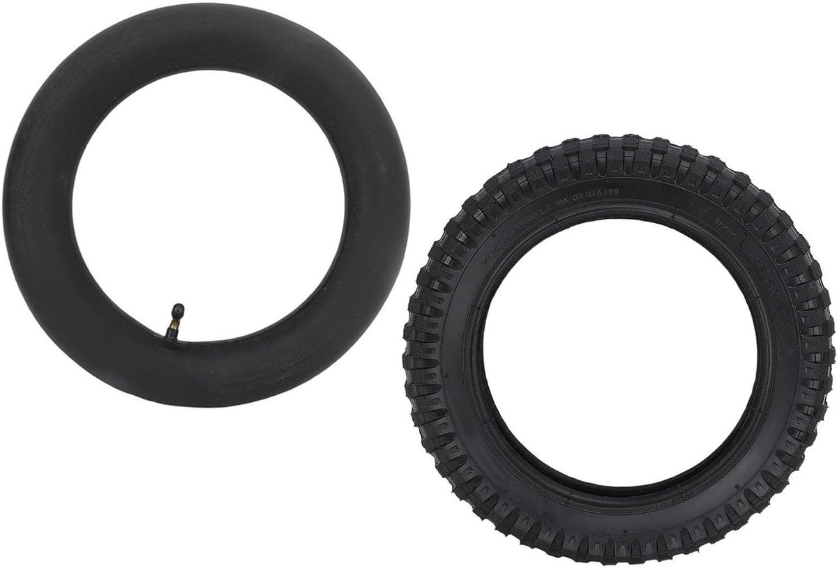 Binnen- en Buitenbandenset - Rubberen banden - Scooter en fiets - Hoge elasticiteit - 125 x 275 inch - Zwart