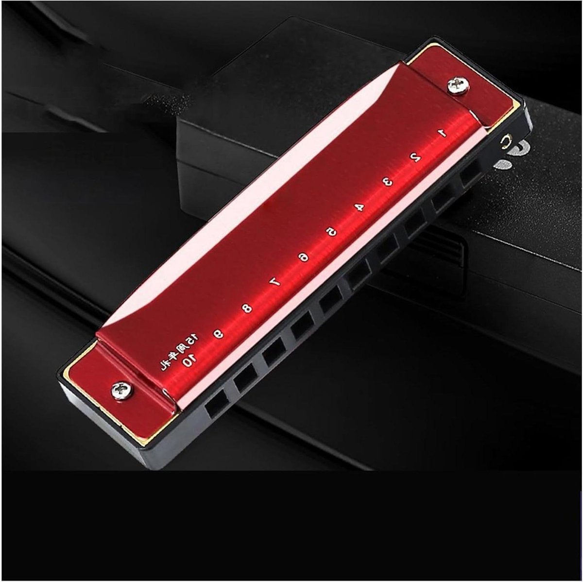 Mondharmonica - Blues harmonica - Muziek maken - 10 gaten - Zakformaat - Rood