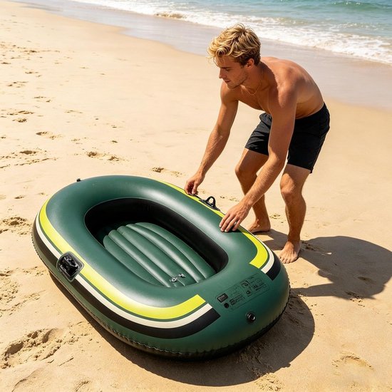 Opblaasbare boot - Drijvend vlot - Watersport plezier - Verdikt antislip design - 90 x 140 cm - Blauw — afbeelding 4