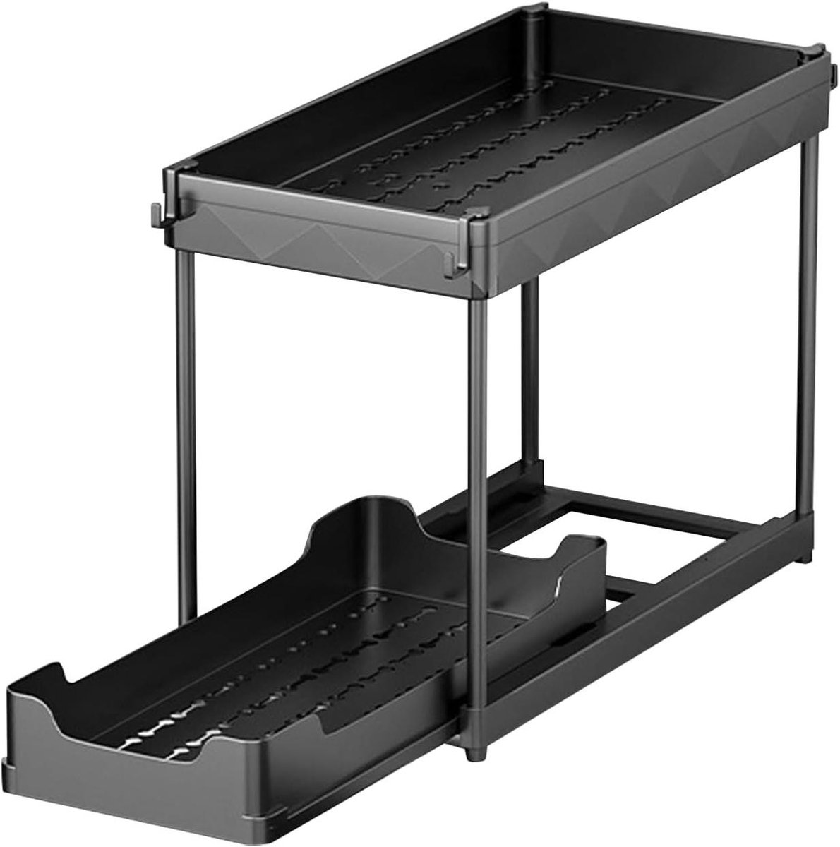 Onderbouw Organizer - Kast Lade - Ruimte Besparen - Dubbele Laag - 40x20x33 cm - Wit